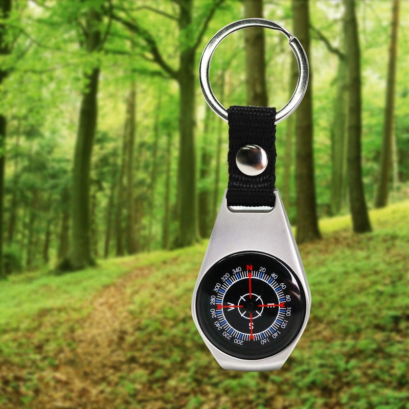 VTEAS 2 Pack Style Key Ring Compass | Keychain Military Magnetic Compass | Waterproof/Shockproof | Mini Metal Keychain Compass | Survival Gear Compass for Kids Hiking, Camping, Motoring, Outdoor - Image 5